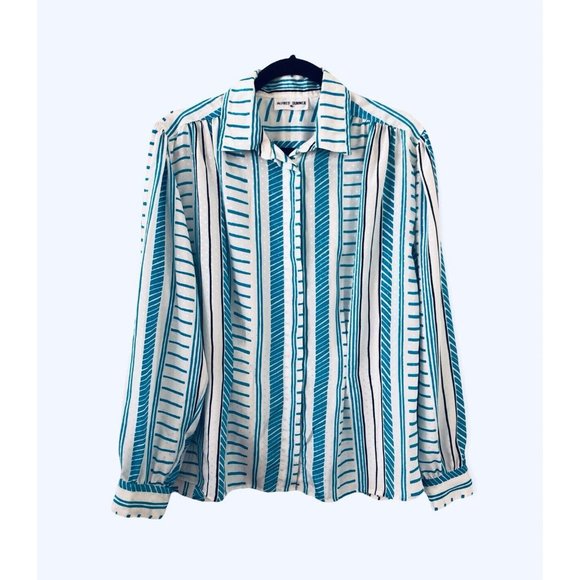 VTG Alfred Dunner Print Button Down Blouse Size 40 (L) - Picture 15 of 15